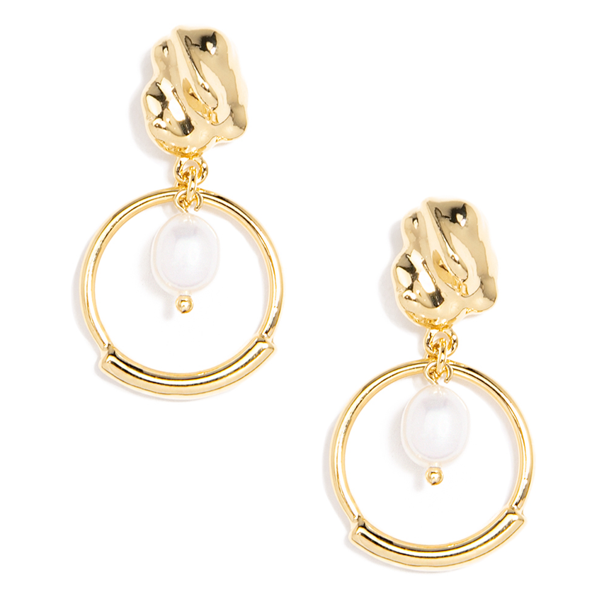'Ava' Abstract Pearl Earring