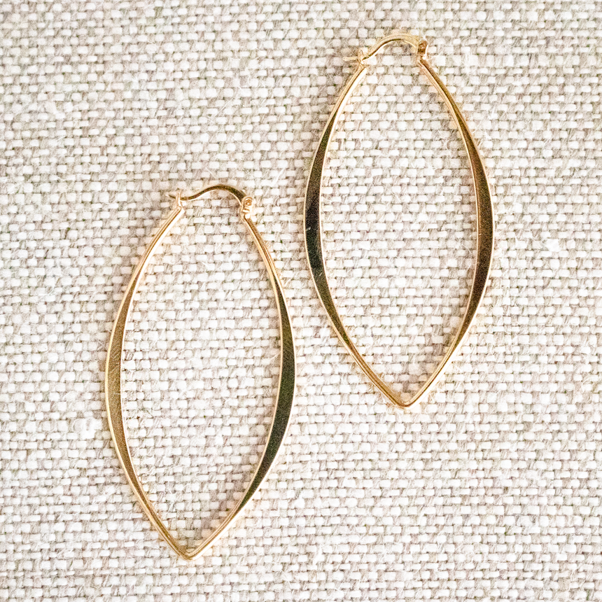 14k Gold Fashion Hoop Earrings 
