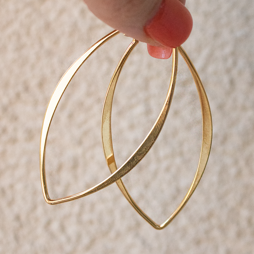 14k Gold Fashion Hoop Earrings 