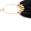 Black And Gold Tassel Earrings Side View