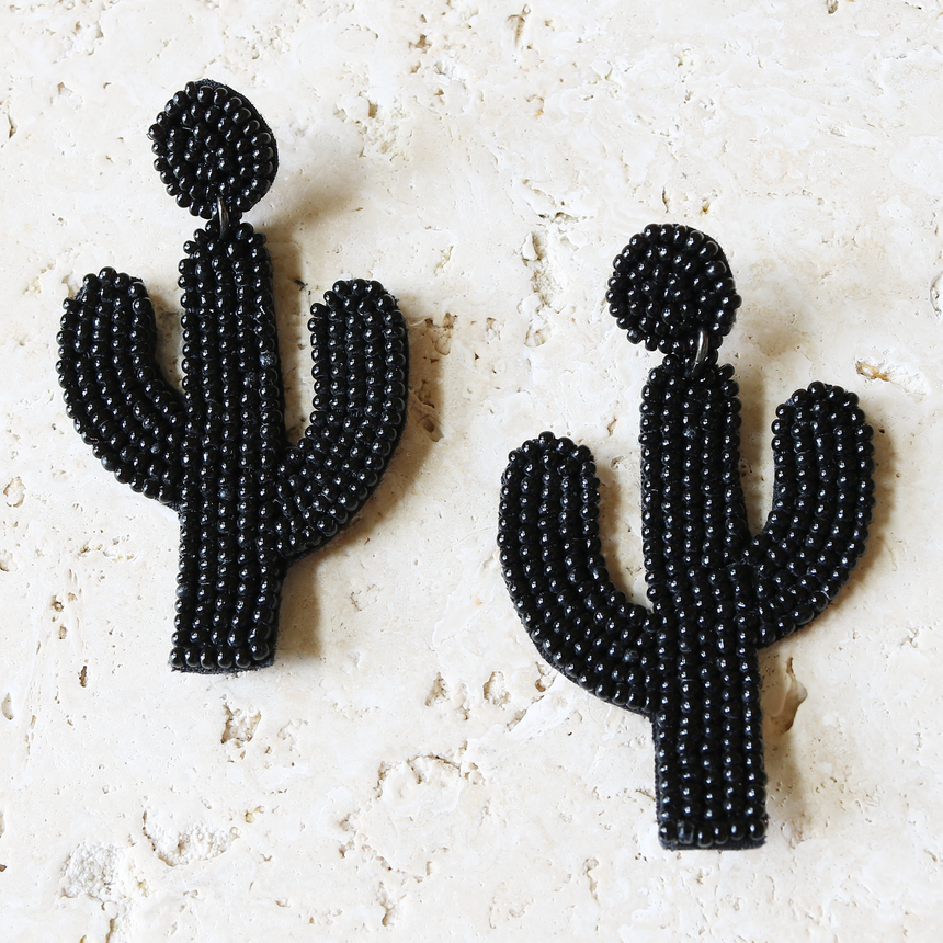 Black Cactus Earrings - Arlo And Arrows