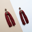 Red Statement Tassel Earrings 