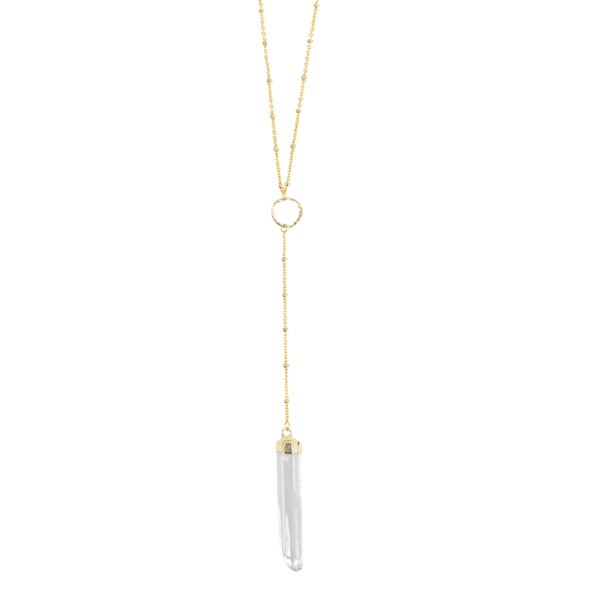 Clear Crystal Pendant Necklace 