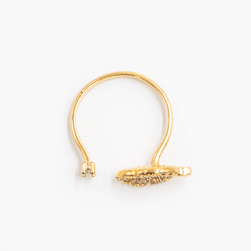 Leaf Ring 14k Gold - Top View