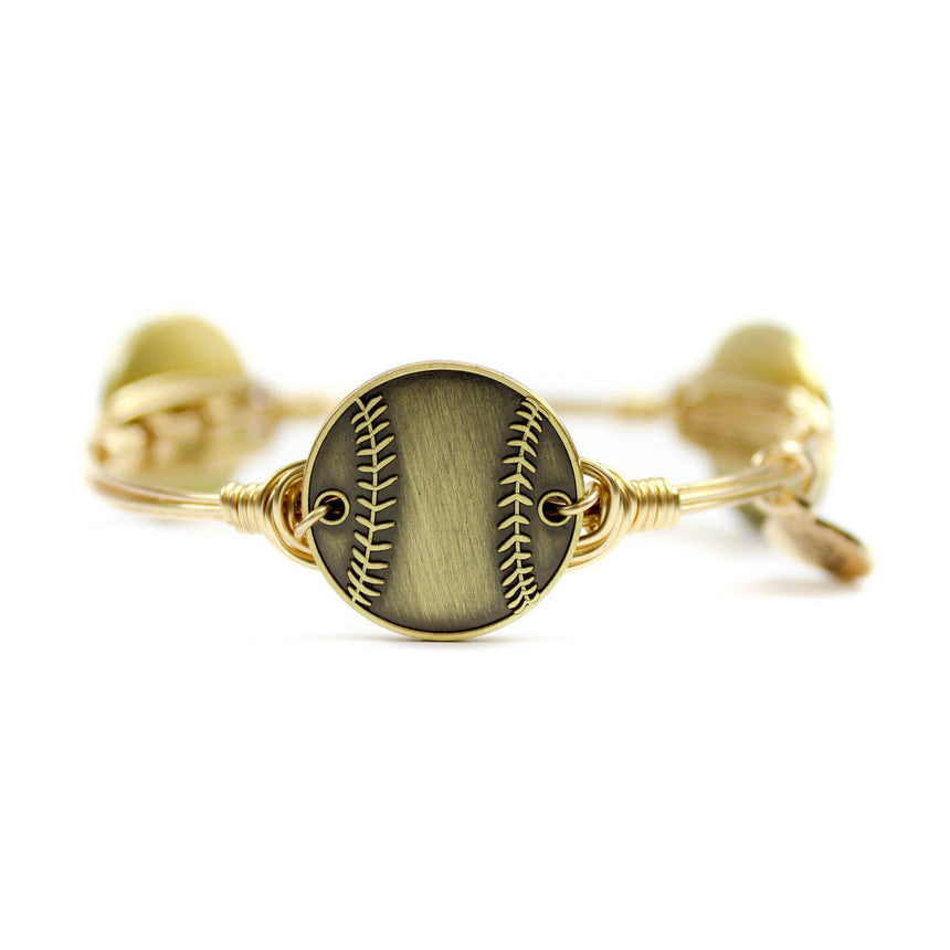 Gold Baseball Bangle Bracelet - Arlo and Arrows