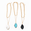Opulent Stone Layered Chain Necklace (3 Colors)