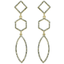 Gold Crystal Geometric Earrings