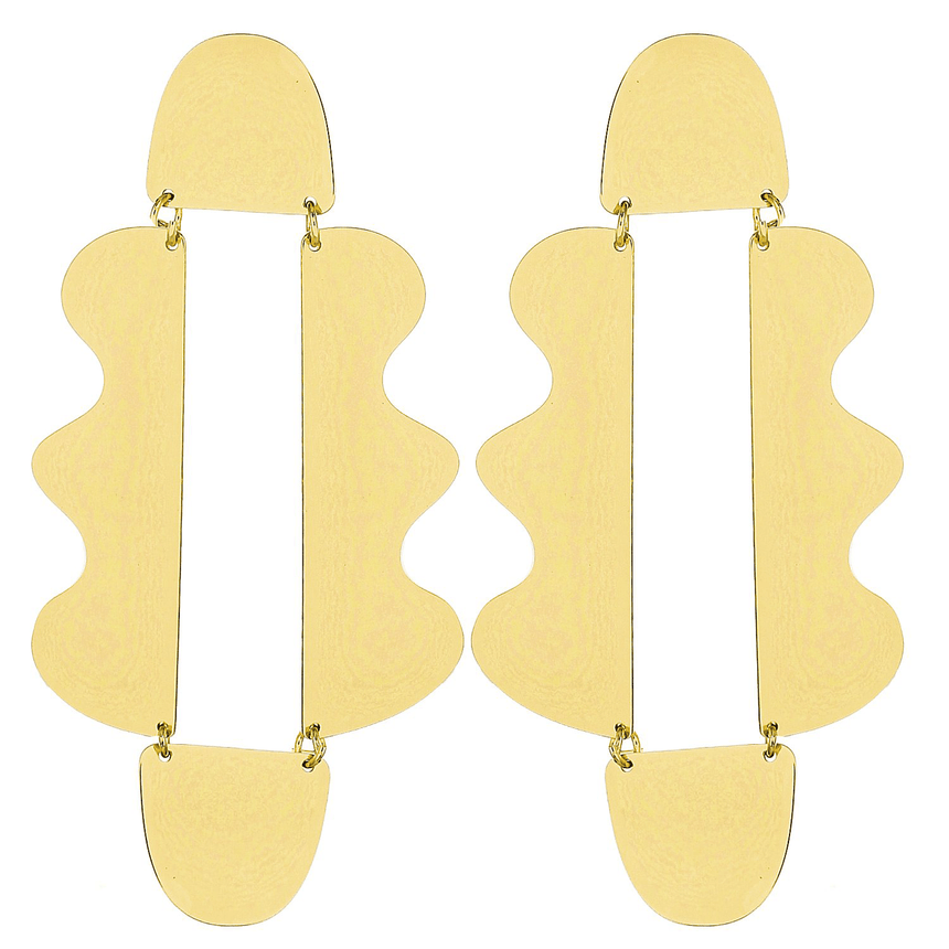 Gold Art Deco Earrings - Arlo and Arrows
