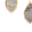 Semi Precious Gray Stone Earrings - Close Up