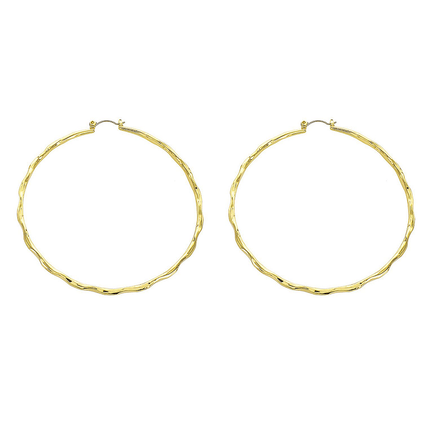 Hammered Gold Hoop Earrings - Arlo and Arrows