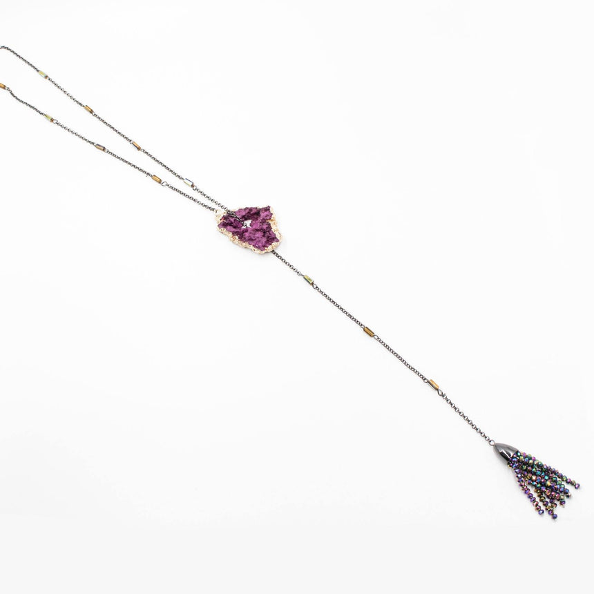 'It's In The Details' Druzy Tassel Necklace - Arlo and Arrows