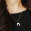 Mother of Pearl Crescent Gold Plated Necklace