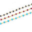 Turquoise 14 Karat Gold Plated Beaded Anklet