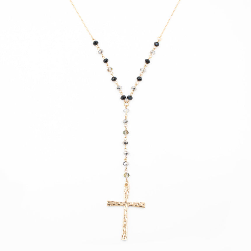 Cross Pendant Y Drop Necklace - Arlo and Arrows