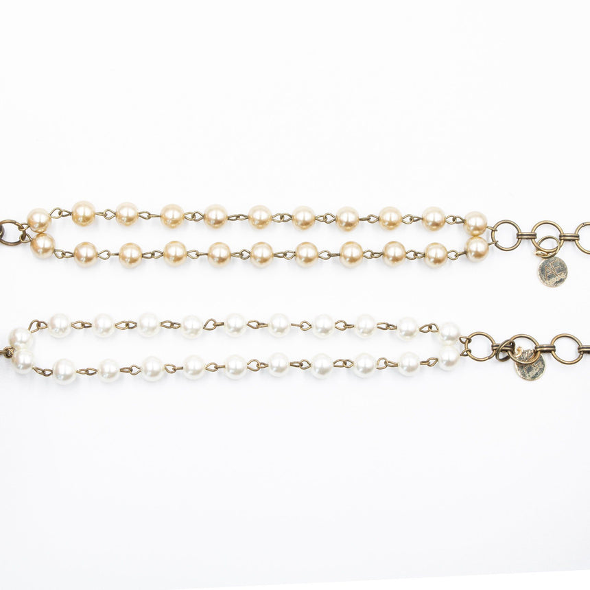 Double Strand Pearl Beaded Bracelet (2 Variations) - Arlo and Arrows
