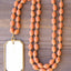 Hand Knotted Camel Agate Necklace With Ox Bone Pendant - Arlo and Arrows