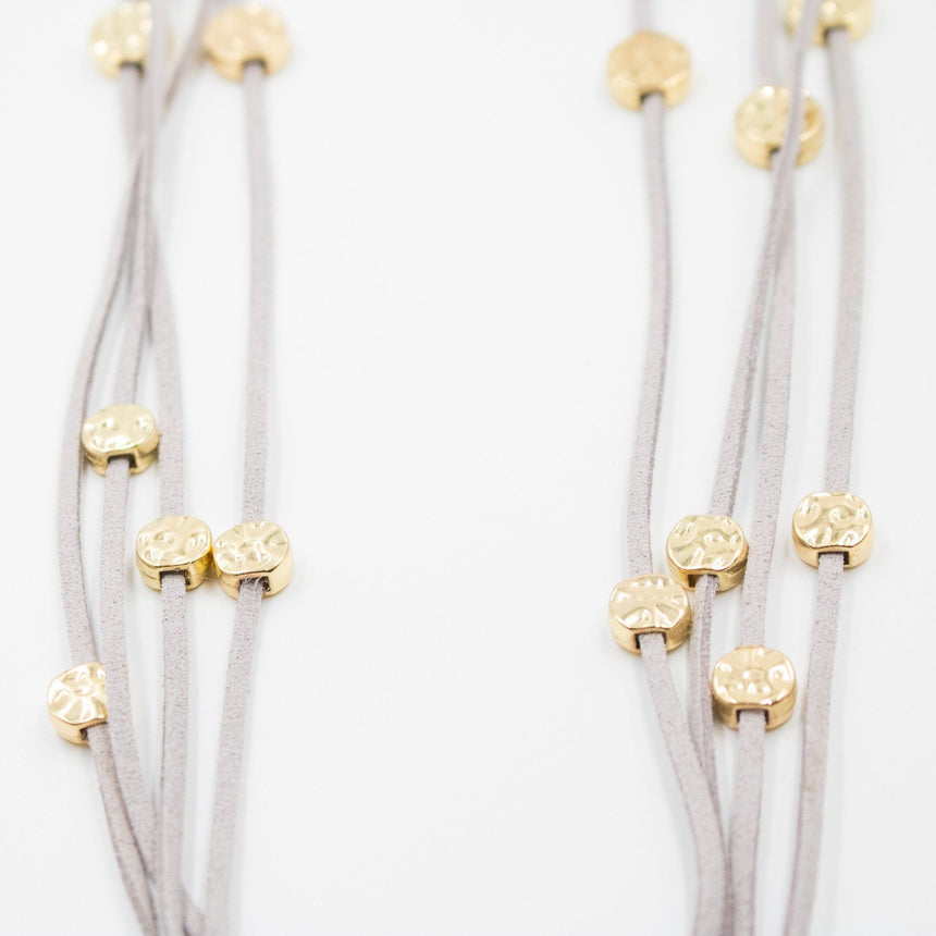 'Suede of Gold' Layered Necklace (2 Variations) - Arlo and Arrows