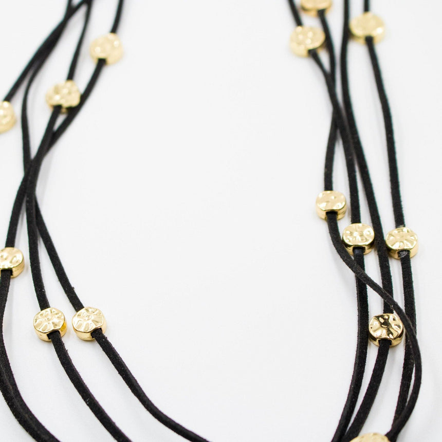 'Suede of Gold' Layered Necklace (2 Variations) - Arlo and Arrows