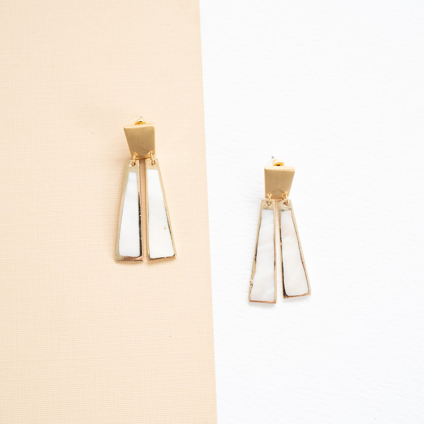 Mother Of Pearl Statement Earrings