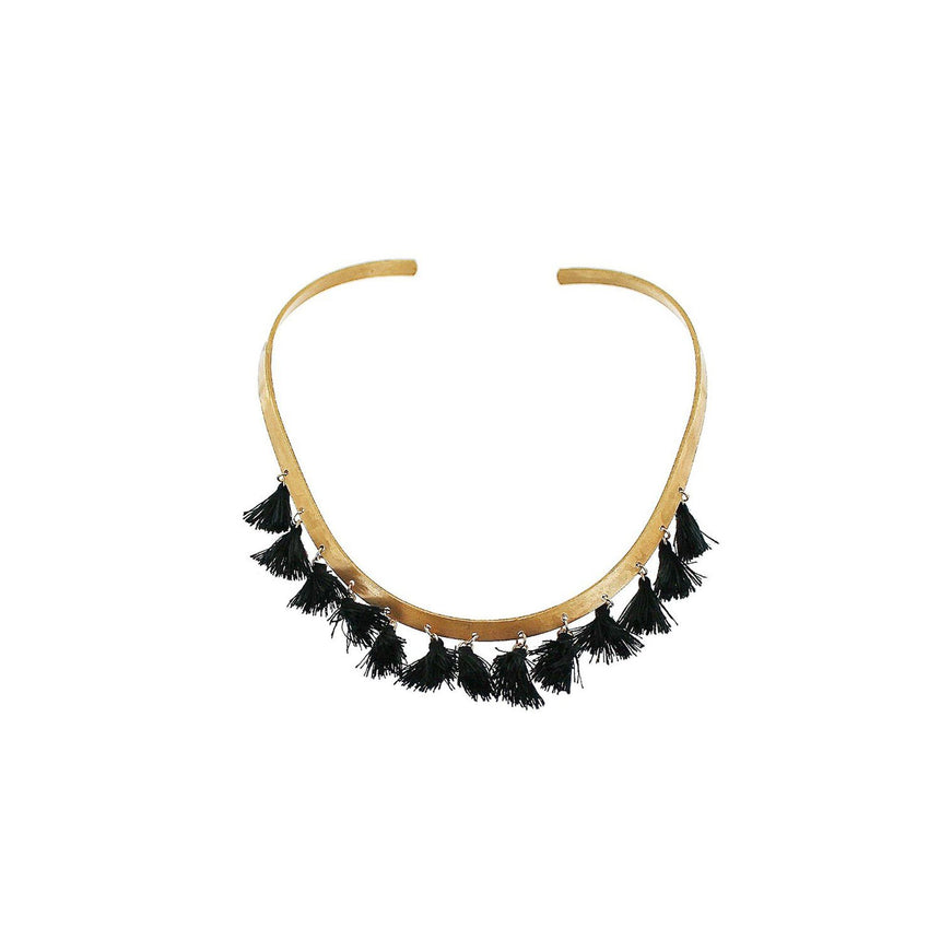 Multi-Tassel Gold Collar Necklace - Arlo and Arrows