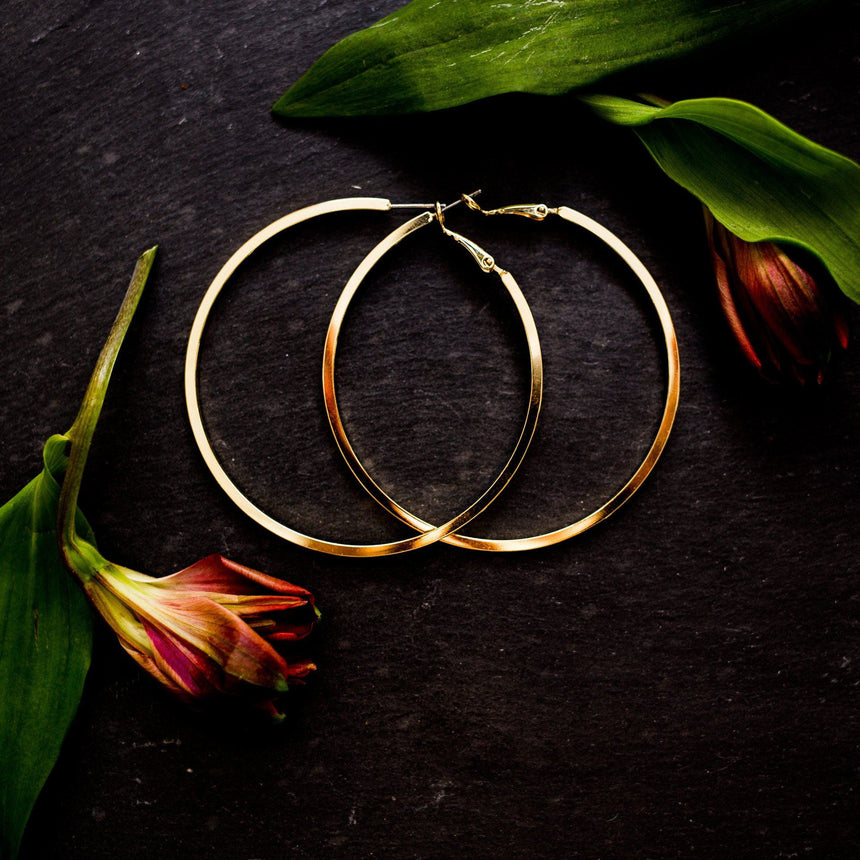 'Yours Truly' Classic Hoop Earrings - Arlo and Arrows