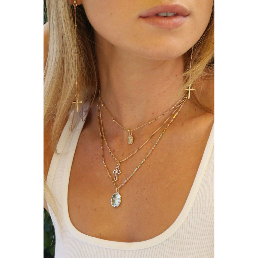 Let's Go Layers Necklace In Gold