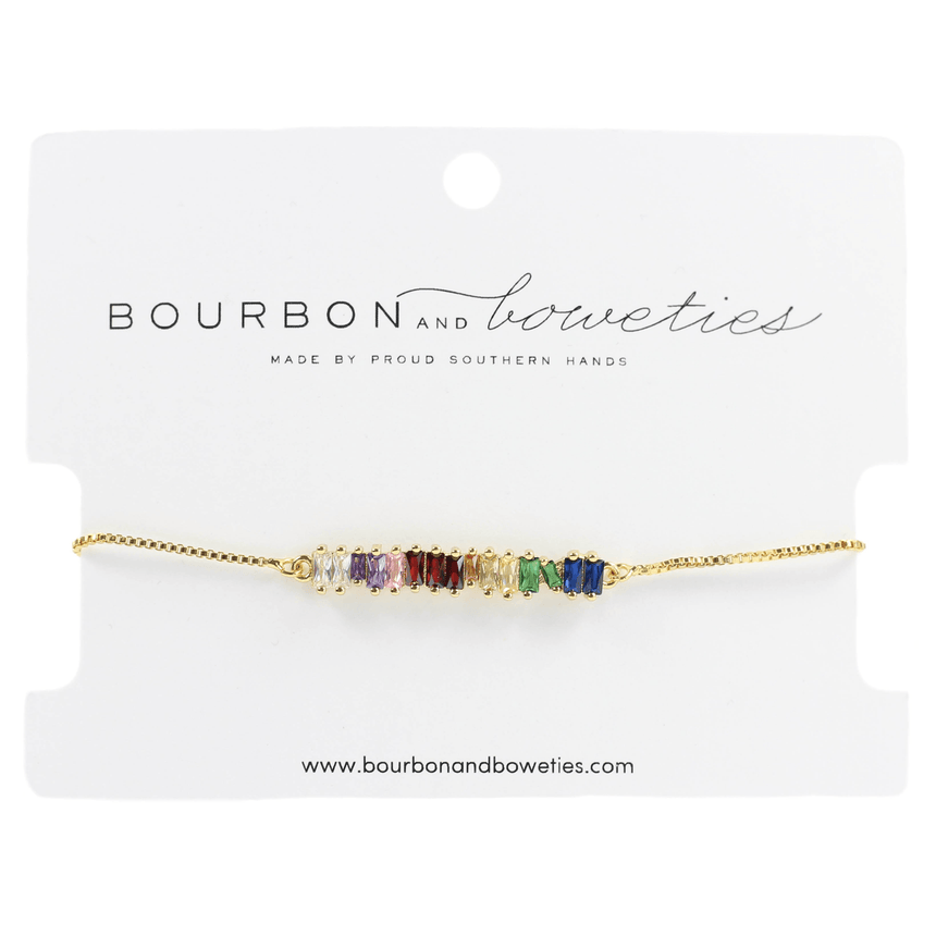 Rainbow Crystal Stone Bracelet