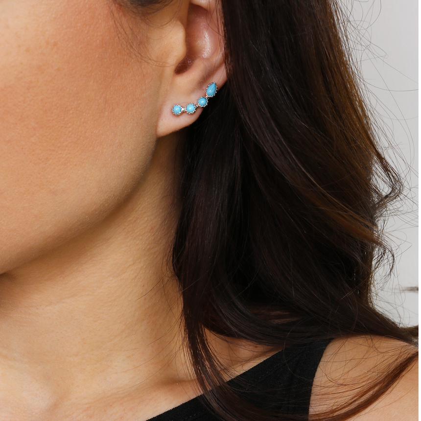 Turquoise Ear Climber Earring