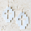 White Fabric Cross Earrings - Arlo And Arrows