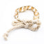 Women's Beige Rope Seashell Bracelet - Back View