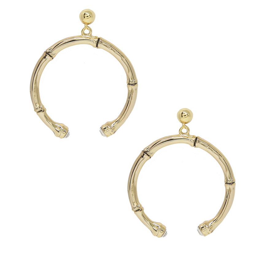 Wishful Thinking Gold Bamboo Earrings