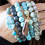 Mint Spotted Beaded Stretch Bracelet - Arlo and Arrows