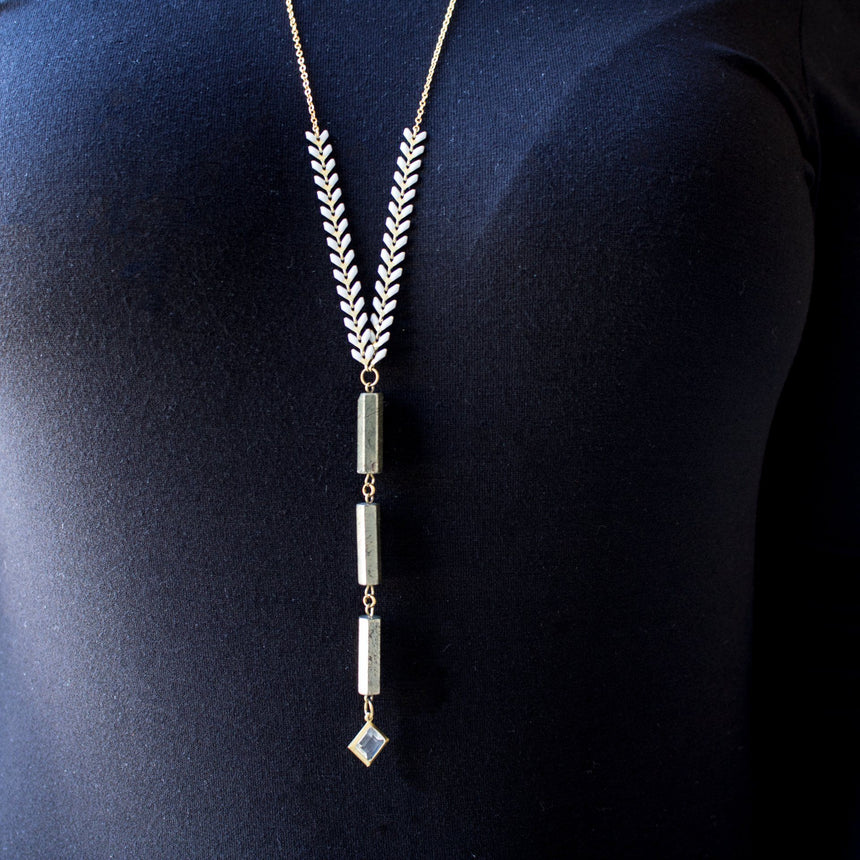 Mixed Metals Long Pendant Necklace - Arlo and Arrows