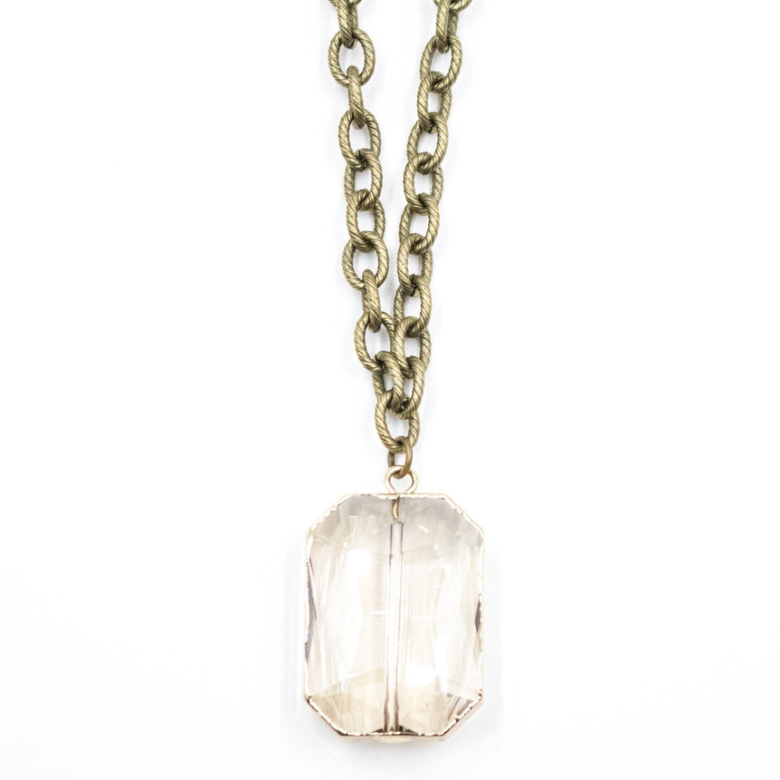 Square Gem Chain Necklace - Arlo and Arrows