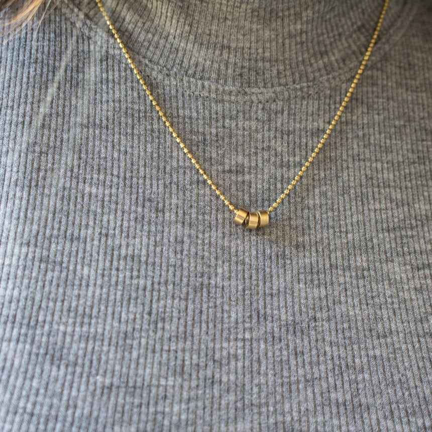 Dainty Triple Disc Necklace - Arlo and Arrows