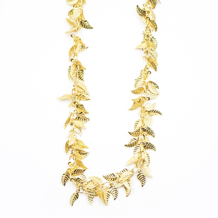 Gold Leaf Collar Necklace - Arlo and Arrows