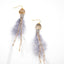'Dusty' Druzy Feather Earrings - Arlo and Arrows