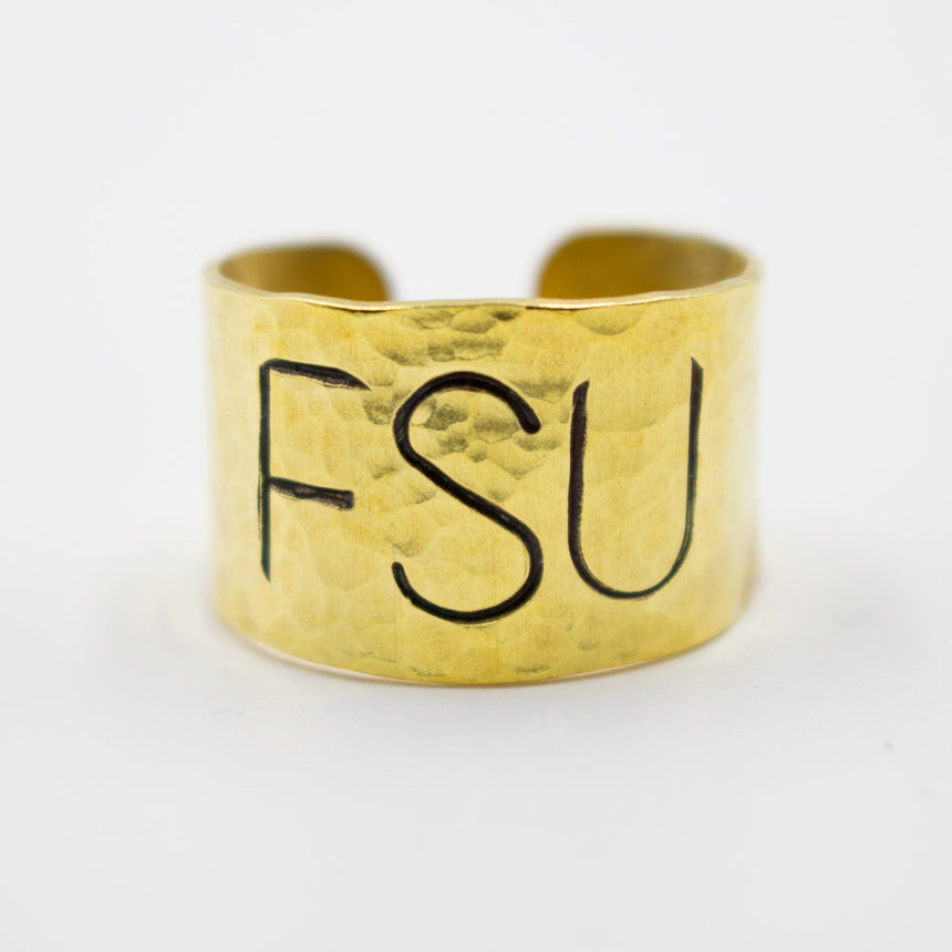 'FSU' Fashion Brass Ring - Arlo and Arrows