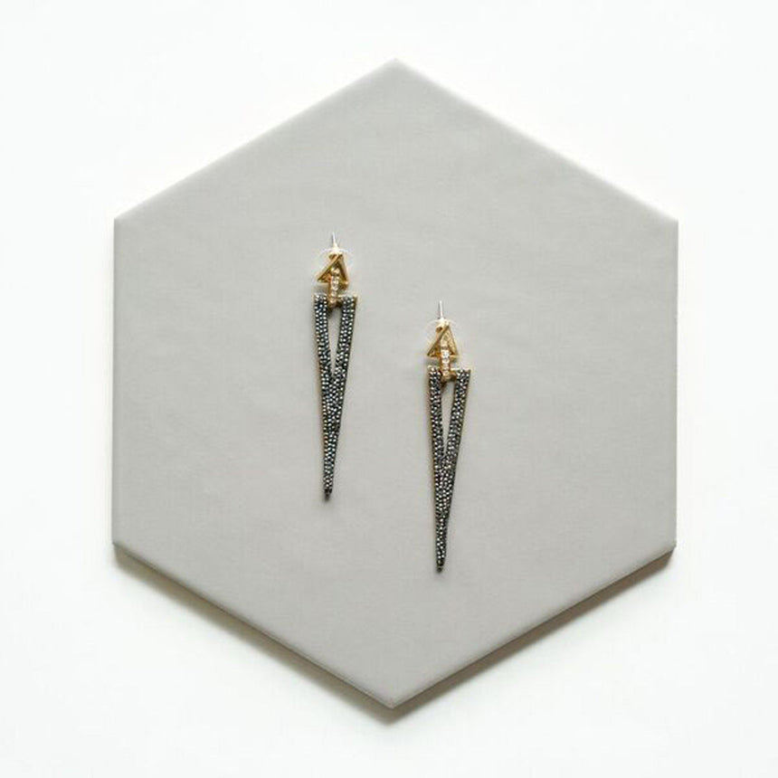 'A Hint of Edge' Geo Luxe Crystal Earrings - Arlo and Arrows