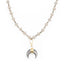 Mini Grey Crescent Collar Necklace with Extendable Chain - Arlo and Arrows