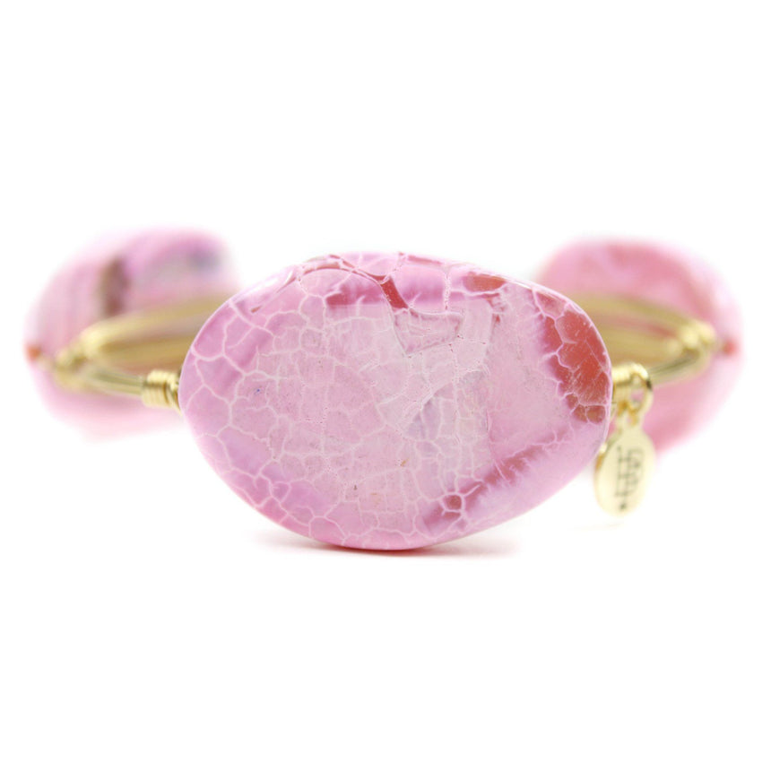 Women's pink bangle bracelet 